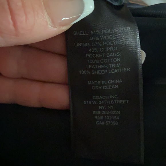 Coach Wool Pea Coat - Picture 3 of 10